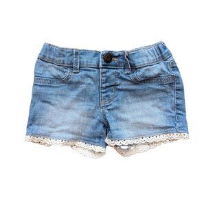 NBW OshKosh B'Gosh 3T Denim Shorts W/ White Lace Trim